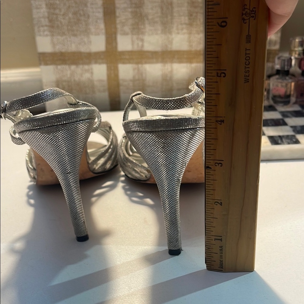 Nina Silver Heels Elegant Stiletto Sandals - Picture 7 of 12